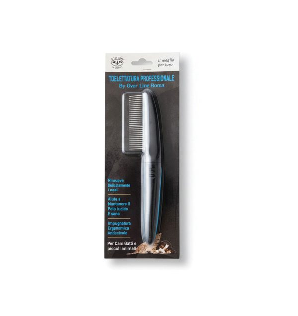 Pettine Denti Rotanti Stretti Man. Gomma