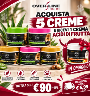 Promo creme Overline Merini per animali