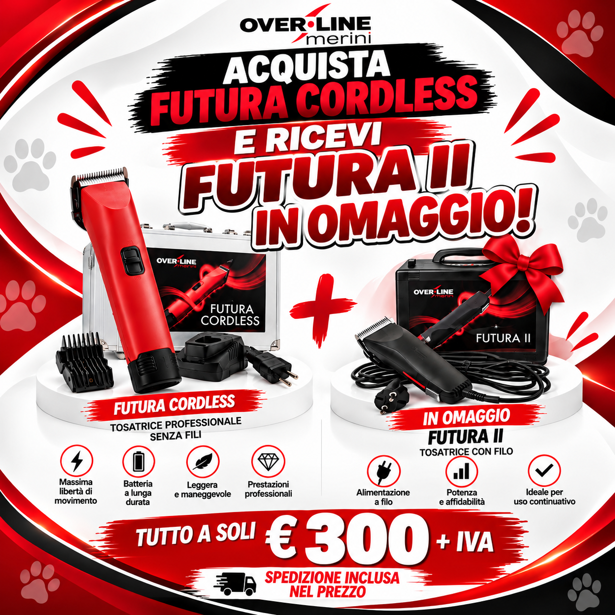 Promo tosaerici professionali Overline Merini